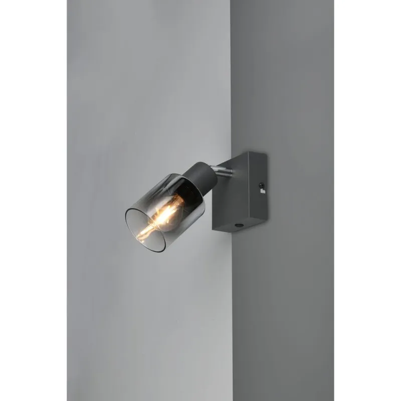 Applique murale CADIZ 1x4W E14 Anthracite